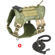 Dog Harness,Tactical Dog Harness with Handle,No-Pull Service Dog Vest with Hook & Loop Panels,Adjustable Dog Vest Harness for Wa