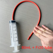 Pet Feeding Syringe Set with Red Soft Tube, 10/30/60ml, Three Sizes, Fr8/Fr14/Fr20 Soft Tube, Tool for Feeding Milk and Medicine to Young Pets, Cats, and Dogs, Non-Medical Use