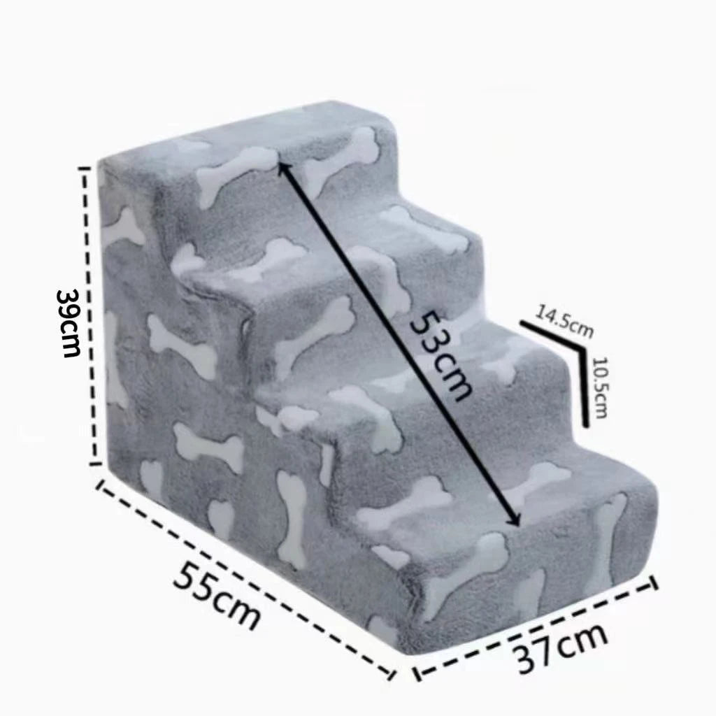 Ladder Dogs Pets Bone Shape Puppys Stairs Beside The Sofa Bed Ramp For Dogs Protecting Pets Joint Safety Stairs For Elderly Dogs