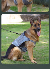 Dog Harness,Tactical Dog Harness with Handle,No-Pull Service Dog Vest with Hook & Loop Panels,Adjustable Dog Vest Harness for Wa