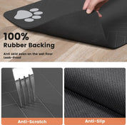Pet Feeding Mat-Absorbent Pet Placemat Rubber Backing Quick Dry Water Mat for Dog Cat for Food and Water Bowl with Waterproof