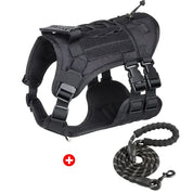 Dog Harness,Tactical Dog Harness with Handle,No-Pull Service Dog Vest with Hook & Loop Panels,Adjustable Dog Vest Harness for Wa