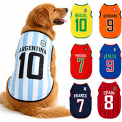 Sport Team Dog Jersey Number Print Dogs Vests Sport Style Breathable Mesh Puppy Sleeveless Shirt Small Medium Larg Pets Clothes