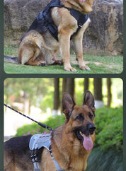 Dog Harness,Tactical Dog Harness with Handle,No-Pull Service Dog Vest with Hook & Loop Panels,Adjustable Dog Vest Harness for Wa