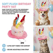 Pet Birthday Party Hat Toy Set For Cats and Dogs Elastic Comfortable Wear Bite Resistant Durable Photo Prop Gift