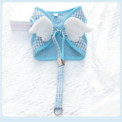 Dog Harness and Leash Set with Angel Wings Pets Adjustable Mesh Vest Harness with Wings and Bow for Small Medium Dogs Cats