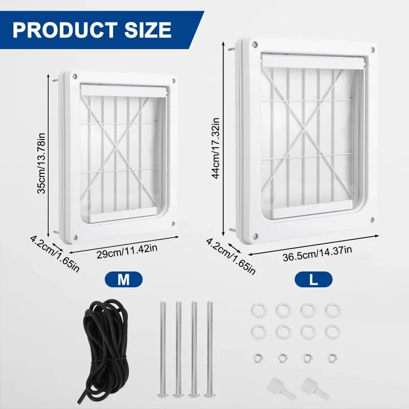 New pet products, pet PVC dog door cat door magnetic attraction positioning large dog door fence two-way free entry and exit