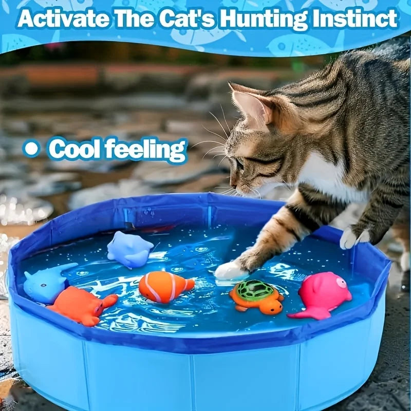Cooling Splash Pool for Cats – Keep Your Cat Active & Happy